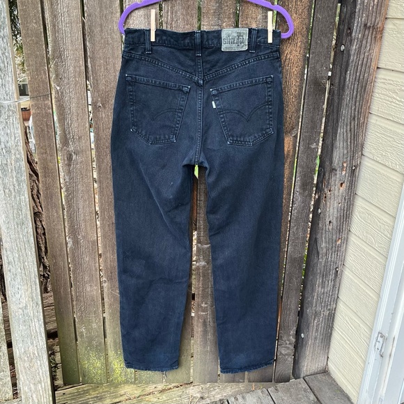 Levi’s Vintage 90’s Silver Tab Relaxed Barrel Leg Jean Black w/ Blue Undertone - Picture 2 of 16